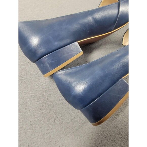 Cole Haan Shoes Womens Size 10 Blue Pointed Toe Block Heel Loafer Pump W15158 - Picture 9 of 13